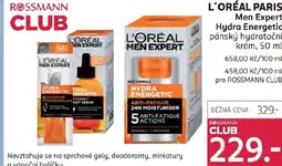 Rossmann L'ORÉAL PARIS Men Expert Hydra Energetic pánský hydratační krém nabídka