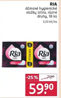 Rossmann RIA dámské hygienické vložky Ultra nabídka
