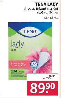 Rossmann TENA Lady slipové inkontinenční vložky nabídka