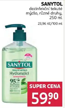 Rossmann SANYTOL dezinfekční tekuté mýdlo nabídka