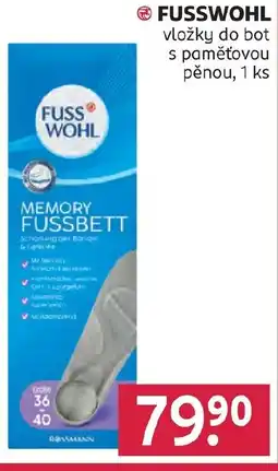 Rossmann FUSSWOHL vložky do bot s paměťovou pěnou nabídka