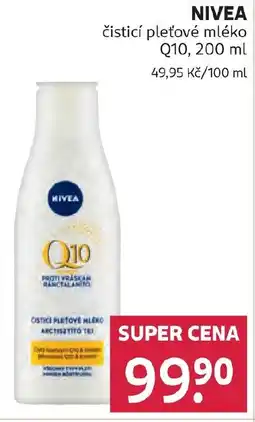 Rossmann NIVEA čisticí pleťové mléko Q10 nabídka