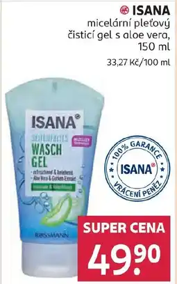 Rossmann ISANA micelární pleťový čisticí gel s aloe vera nabídka