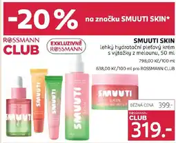 Rossmann SMUUTI SKIN lehký hydratační pleťový krém s výtažky z melounu nabídka