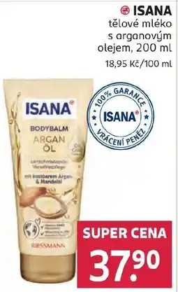 Rossmann ISANA tělové mléko s arganovým olejem nabídka