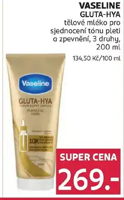 Rossmann VASELINE GLUTA-HYA tělové mléko pro sjednocení tónu pleti a zpevnění nabídka