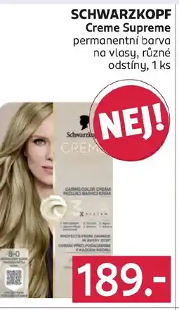 Rossmann SCHWARZKOPF Creme Supreme permanentní barva na vlasy, různé odstíny nabídka