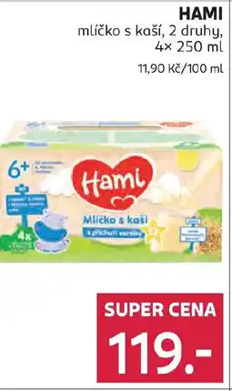 Rossmann HAMI mlíčko s kaší nabídka