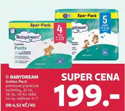 Rossmann BABYDREAM Jumbo Pack prémiové plenkové kalhotky nabídka