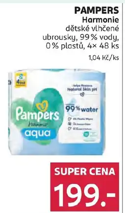 Rossmann PAMPERS Harmonie dětské vlhčené ubrousky, 99% vody, 0% plastů nabídka