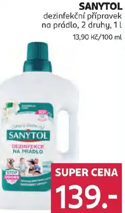 Rossmann SANYTOL dezinfekční přípravek na prádlo nabídka