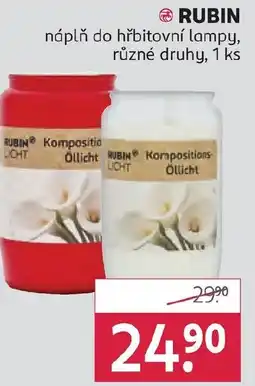 Rossmann RUBIN náplň do hřbitovní lampy nabídka
