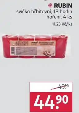 Rossmann RUBIN svíčka hřbitovní, 18 hodin hoření nabídka