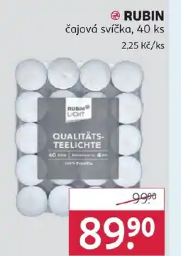 Rossmann RUBIN čajová svíčka nabídka