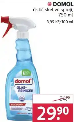 Rossmann DOMOL čistič skel ve spreji nabídka