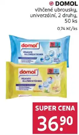 Rossmann DOMOL vlhčené ubrousky, univerzální nabídka