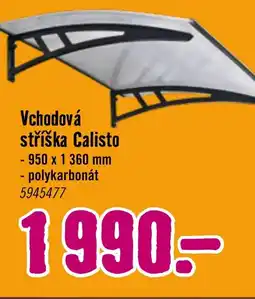 Hornbach Vchodová stříška Calisto nabídka