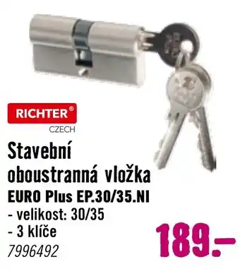 Hornbach Stavební oboustranná vložka nabídka