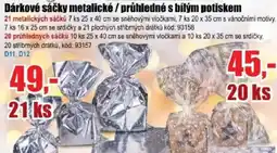 EVA Dárkové sáčky metalické / průhledné s bílým potiskem nabídka