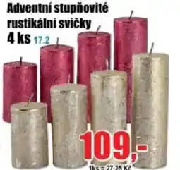 EVA Adventní stupňovité rustikální svíčky nabídka