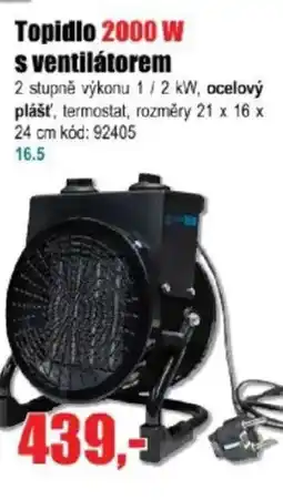 EVA Topidlo 2000 W s ventilátorem nabídka