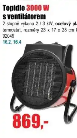 EVA Topidlo 3000 W s ventilátorem nabídka
