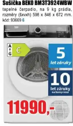 EVA Sušička BEKO BM3T3924WBW nabídka