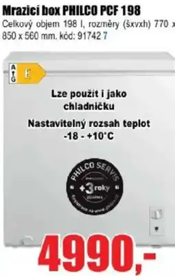 EVA Mrazicí box PHILCO PCF 198 nabídka