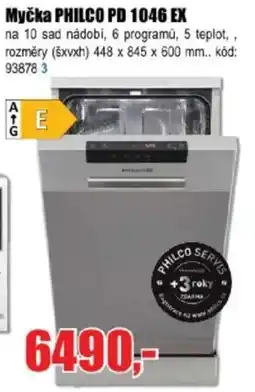 EVA Myčka PHILCO PD 1046 EX nabídka