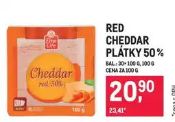 Makro RED CHEDDAR PLÁTKY 50 % nabídka