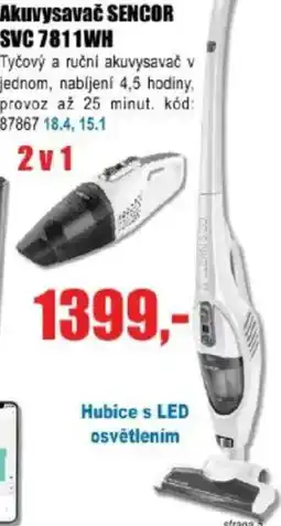 EVA Akuvysavač SENCOR SVC 7811WH nabídka