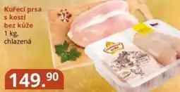 Potraviny CZ Kuřecí prsa s kostí bez kůže nabídka
