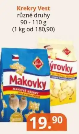 Potraviny CZ Krekry Vest nabídka
