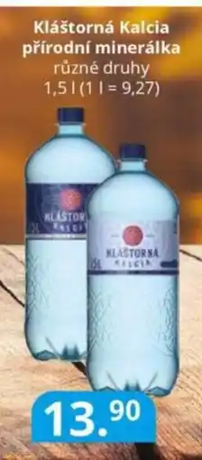 Potraviny CZ Kláštorná Kalcia přírodní minerálka nabídka