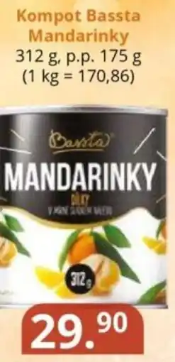 Potraviny CZ Kompot Bassta Mandarinky nabídka