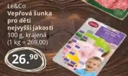 Potraviny CZ Le&Co Vepřová šunka pro děti nejvyšší jakosti nabídka