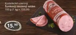 Potraviny CZ Kostelecké uzeniny Šunkový zauzený salám nabídka