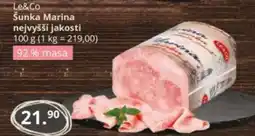 Potraviny CZ Le&Co Šunka Marina nejvyšší jakosti nabídka
