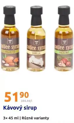 Action Kávový sirup nabídka