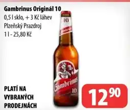 Partner Maloobchodní síť Gambrinus Originál 10 nabídka