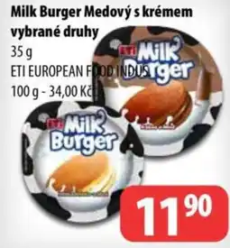Partner Maloobchodní síť Milk Burger Medový s krémem nabídka