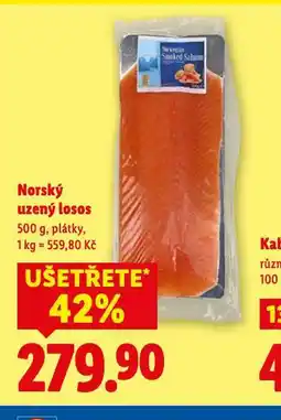Lidl Norský uzený losos nabídka