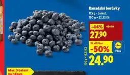 Lidl Kanadské borůvky nabídka