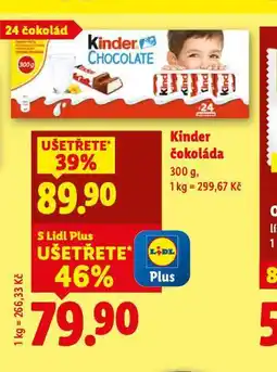 Lidl Kinder čokoláda nabídka