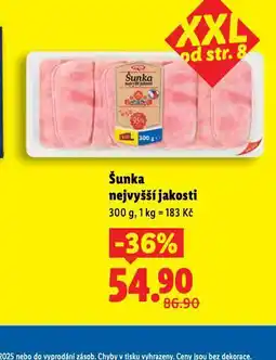 Lidl Šunka nejvyšší jakosti nabídka