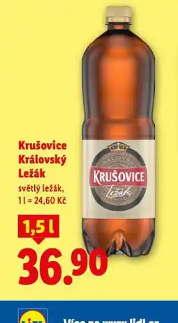 Lidl Pivo krušovice 12 královský ležák nabídka