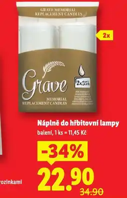 Lidl Náplně do hřbitovní lampy nabídka