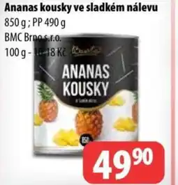 Partner Maloobchodní síť Ananas kousky ve sladkém nálevu nabídka