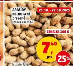 Penny Market ARAŠÍDY NELOUPANÉ pražené, 100 g nabídka