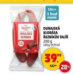 Penny Market DUNAJSKÁ KLOBÁSA ŘEZNÍKŮV TALÍŘ, 200 g nabídka